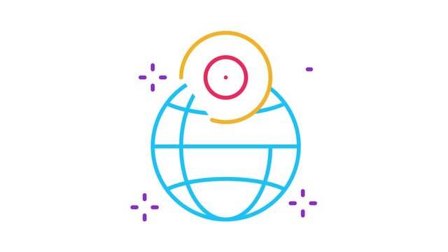 excursion destination Icon Animation. color excursion destination animated icon on white background