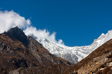 snow in the Himalayas