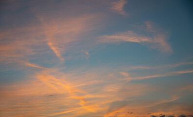 sunset in the sky