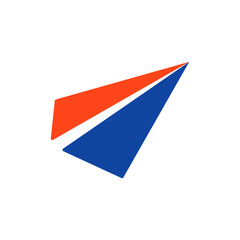 Paper plane, message symbol flat vector glyph icon