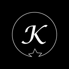 K letter logo icon vector template on black background creative letter K icon. K vector.