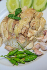 Hainanese chicken rice Thai food Khao Man Gai