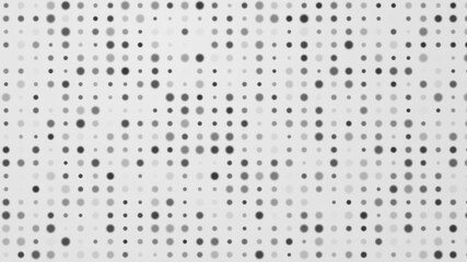 Dot white black pattern gradient texture background. Abstract  technology big data digital concept. 3d rendering.