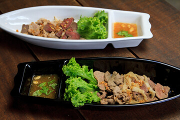 Thai braised beef and Thai Braised Pork