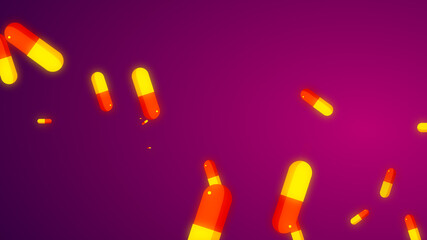 Drug prescription for pills medicine capsule pattern background. Abstract healthcare technology and science medical concept.