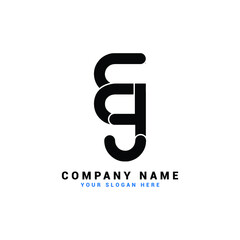 BJ, JB Letter logo, MJ, JM Letter logo, gm, mg letter logo