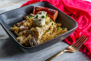 Salami Ricotta Pasta Salad