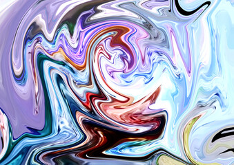 abstract multicolored background, mixing purple blue pink and white paint. illustration