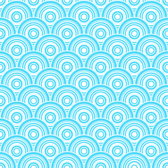 Japanese wavy texture. Geometric ornament illustration. Seamless decoration for your design. Repeating geometric print. Mosaic can be used for wallpaper. Vector striped concept
