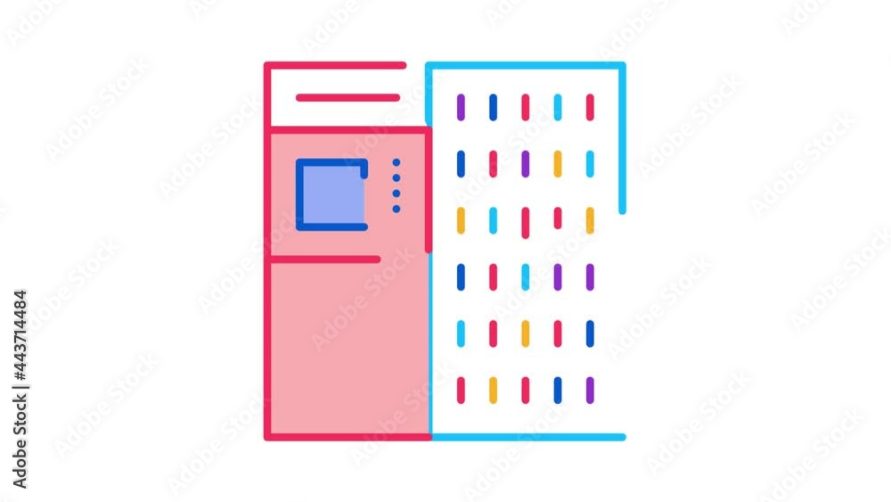 Poster drive device icon animation. color drive device animated icon on white background