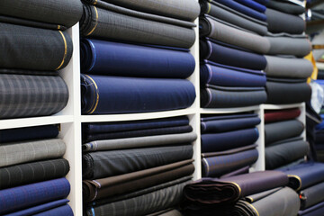 dowry and dress fabrics in accordance with Turkish traditions. bridal fabrics. Colorful fabrics...