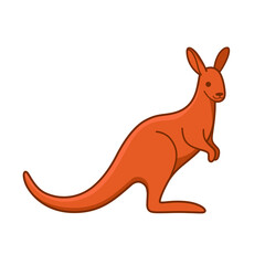 Cartoon kangaroo, cute character for children. Vector illustration in cartoon style for abc book, poster, postcard.