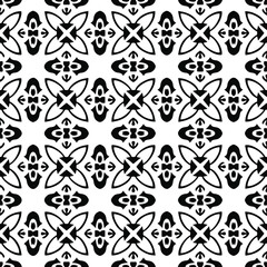 
floral seamless pattern background.Geometric ornament for wallpapers and backgrounds. Black and white pattern.