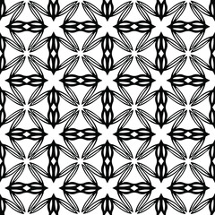 
floral seamless pattern background.Geometric ornament for wallpapers and backgrounds. Black and white pattern.