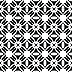 
floral seamless pattern background.Geometric ornament for wallpapers and backgrounds. Black and white pattern.