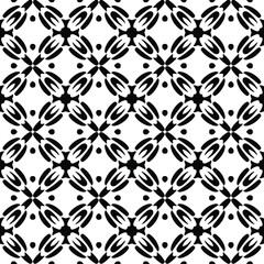 
floral seamless pattern background.Geometric ornament for wallpapers and backgrounds. Black and white pattern.