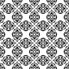 
floral seamless pattern background.Geometric ornament for wallpapers and backgrounds. Black and white pattern.