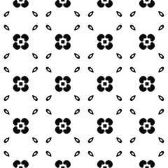 floral seamless pattern background.Geometric ornament for wallpapers and backgrounds. Black and white pattern. 