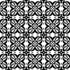 floral seamless pattern background.Geometric ornament for wallpapers and backgrounds. Black and white pattern. 