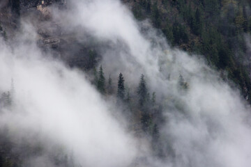 waterfall in the mountains