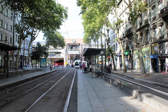 La gare ferroviaire de Lyon Perrache, ville de Lyon, departement du Rhone, France