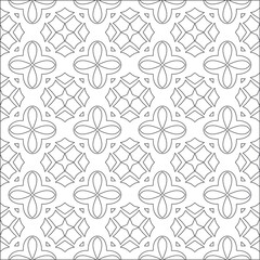 Vector geometric pattern. Repeating elements stylish background abstract ornament for wallpapers and backgrounds. Black and white colors 