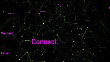 Connect text against technology  background