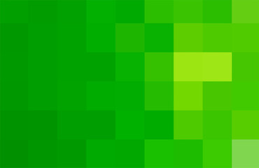 Abstract pixel green background. Vector geometric texture from green mosaic squares. Vector illustration