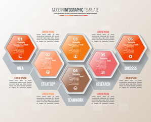 Abstract 3D Paper Infographics. Business template .Vector illustration
