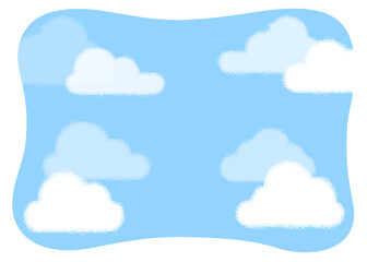 フェルト調かわいい空の背景