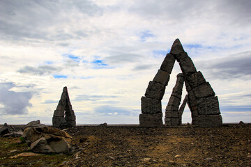 The Arctic Henge stone circle is modern monument to pagan belief, situated near Raufarhöfn,...