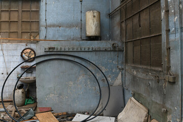 Abandoned house for renovation. Abandoned old house. Ruined old house.