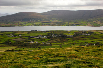 Fototapeta na wymiar Scenic view from Geokaun Mountain on Valentia Island, Ring of Kerry, County Kerry, Ireland