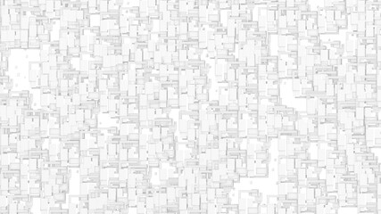 Massive and complex 3d geometric block architect white background.3d illustration and rendering.