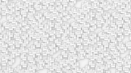 Massive and complex 3d geometric block architect white background.3d illustration and rendering.