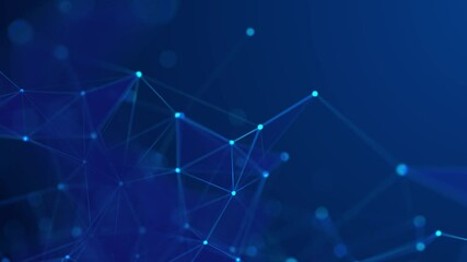 Network connecting triangles background with dots and lines. Futuristic polygonal background. Artificial intelligence. Big data technology .3d rendering. - Powered by Adobe