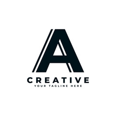 Creative Initial Letter A Logo Design. Usable for Business and Branding Logos. Flat Vector Logo Design Ideas Template Element.