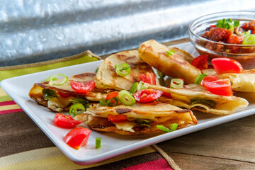 Vegetarian Mexican Cheese Quesadillas