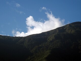 clouds over the mountains