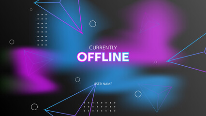 abstract gaming background for streaming offline mode with pink and blue color © aditya