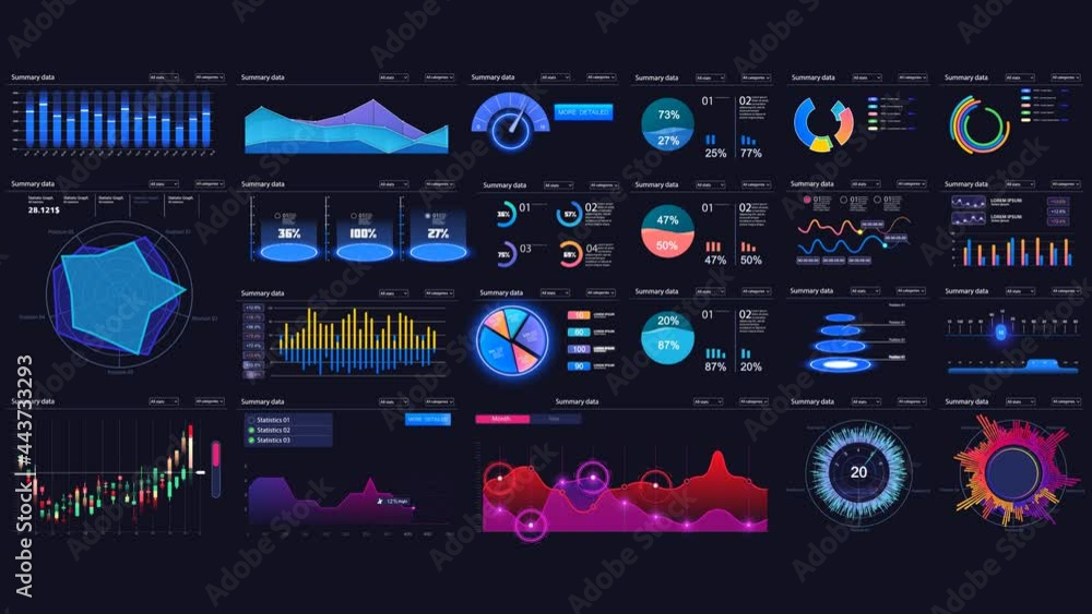 Aufkleber different ui, ux, gui mobile screens modern infographic. template dashboard infographic, charts, gra
