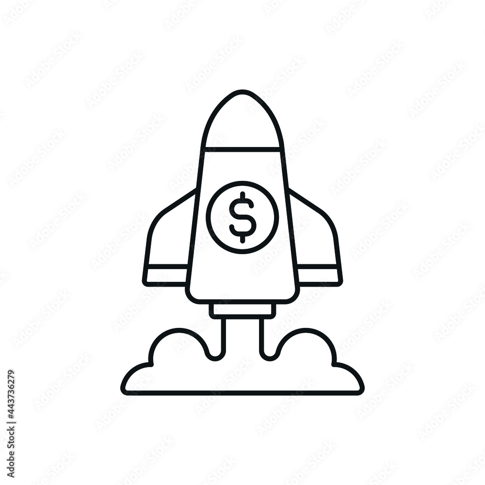 Poster startup idea linear icon. investment. thin line customizable illustration. contour symbol. vector is