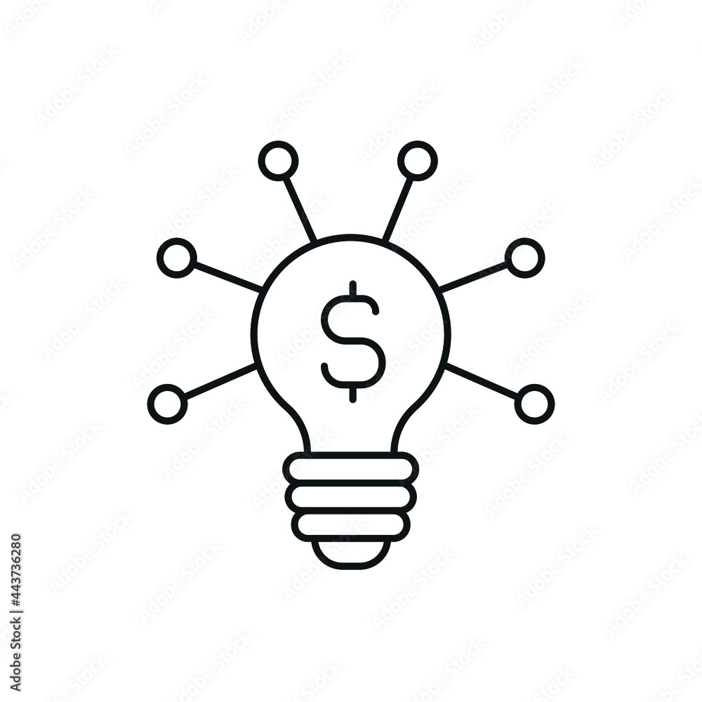Poster startup idea linear icon. investment. thin line customizable illustration. contour symbol. vector is