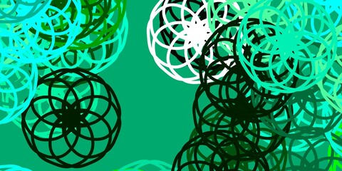 Light Blue, Green vector pattern with spheres.