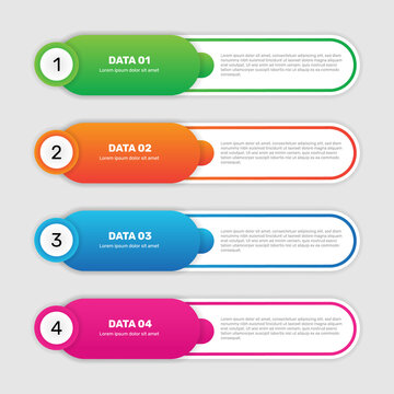 Gradient table of contents infographic. - Vector.