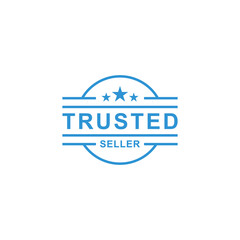 Obraz premium Trusted seller stamp icon vector design