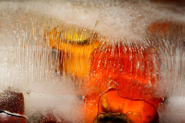 Fototapeta premium Frozen texture of palm oil fruit