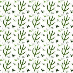 seamless pattern of green plant background