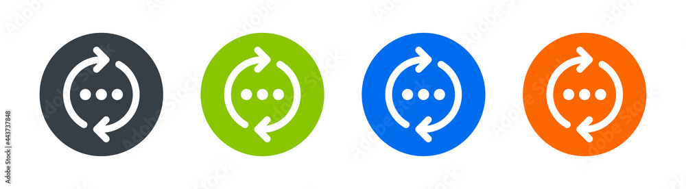 Poster processing, loading, refreshing, pending icon set.