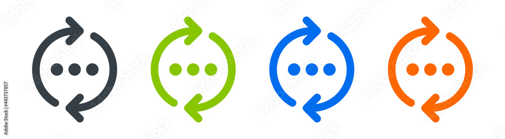 Aufkleber Loading process vector icon set.